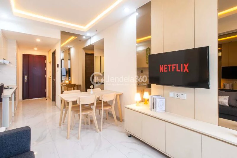 Living Room 2BR Sky House Alam Sutera Apartment at High Floor