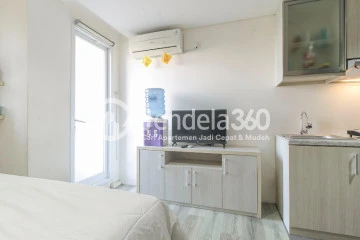 Bedroom Homey Studio Apartment at Bintaro Icon Apartment Tower Amethys