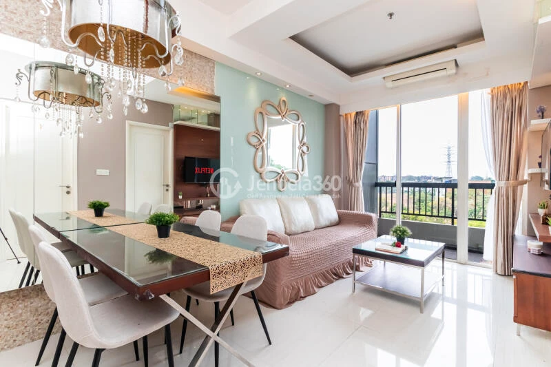 Dining Room Restful 2BR Apartment Low Floor with CITY View at Silkwood Residence