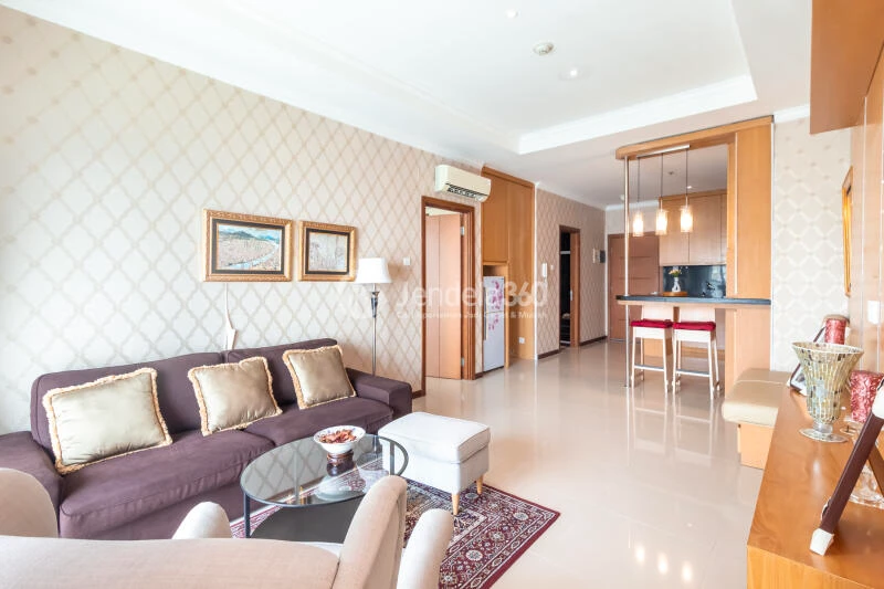 Living Room 2BR Condominium Green Bay Pluit SeaView Apartment at Tower K
