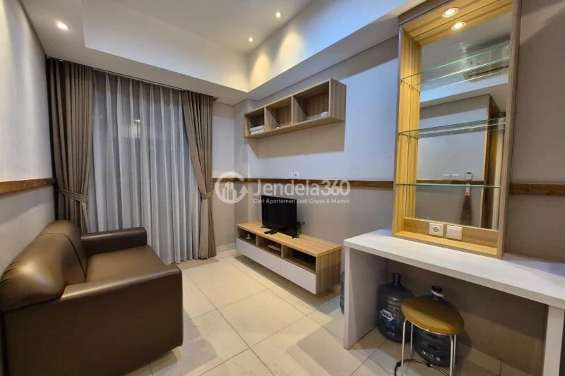Living Room Low Floor 2BR Apartment with City View at Taman Anggrek Residence