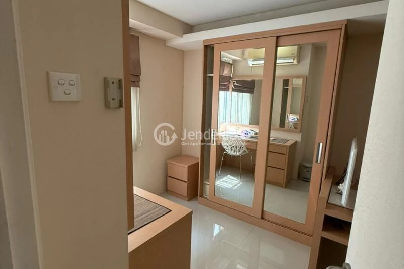Bedroom Low Floor 1BR Apartment with City View at Kalibata City Apartment