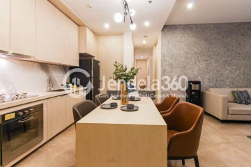 Kitchen 3BR Izzara Apartment at Middle Floor