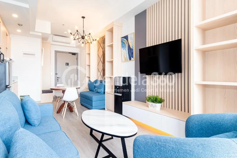 Living Room Good Deal 2BR Apartment High Floor with City view View at Fatmawati City Center Apartment
