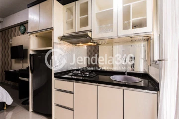 Kitchen Compact Studio Apartment with Relaxing Thematic Park at Bintaro Park View