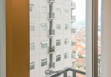 Balcony Good Deal Studio Apartment Low Floor with Gedung View at Grand Asia Afrika Residence