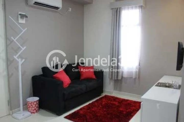 Living Room Elegant 1BR Apartment Low Floor with City View at MT Haryono Residence
