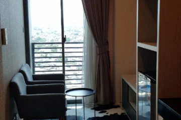 Living Room 2BR Apartment with City View at GP Plaza Apartment