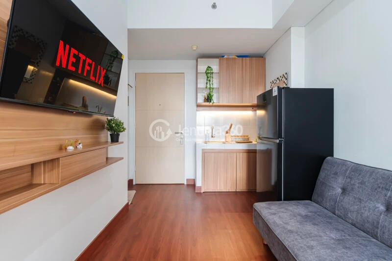 Living Room 2BR Apartment with City View at Kota Ayodhya Apartment