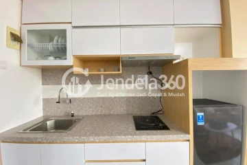 Kitchen Elegant 2BR Apartment at Grand Asia Afrika Residence Middle Floor