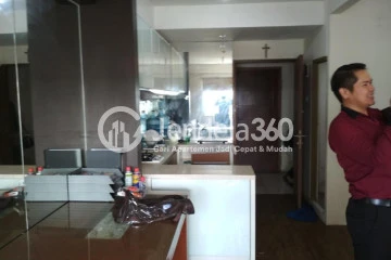 Living Room Spotless 1BR Apartment Low Floor with Swimming Pool View at East Park Apartment