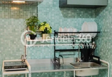 Kitchen Well Furnished 2BR Apartment at Podomoro Golf View Apartment Low Floor