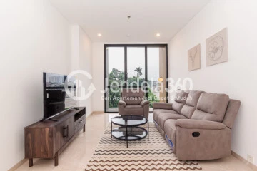 Living Room Lovely 1BR Apartment at Izzara Apartment Middle Floor