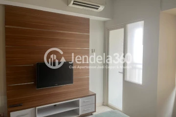 Living Room 1BR Apartment with City View at Margonda Residence 5