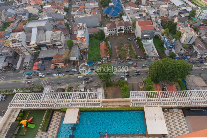 Balcony Antique and Lovely 1BR Apartment with City View at Cosmo Terrace - Jakarta Residence Thamrin City