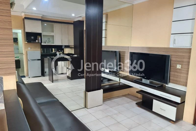 Living Room Excellent 1BR Apartment Low Floor with City View at Mediterania Garden Residence 1