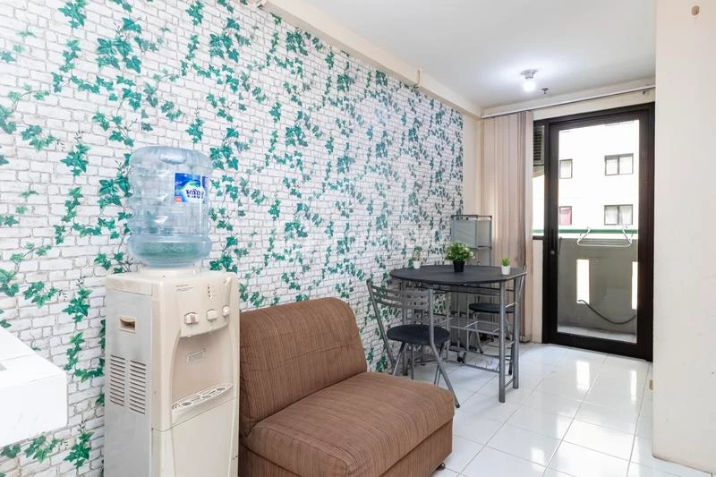 Living Room Flawless 1BR Apartment at Kebagusan City Apartment Tower Anggrek (A)