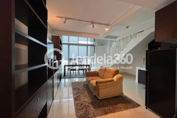 Living Room High Floor Studio Apartment with City View at Neo Soho Residence