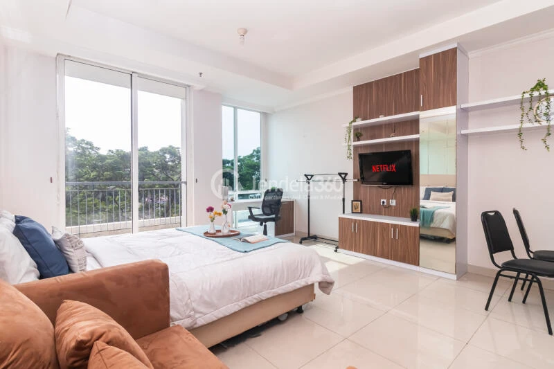 Bedroom Stylish Studio Apartment at Ancol Mansion Apartment Tower Pacific Ocean