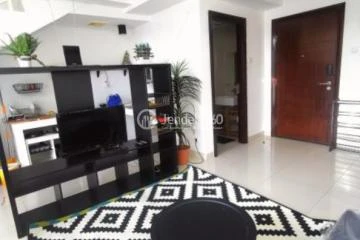 Living Room High Floor 1BR Apartment with City View at Neo Soho Residence