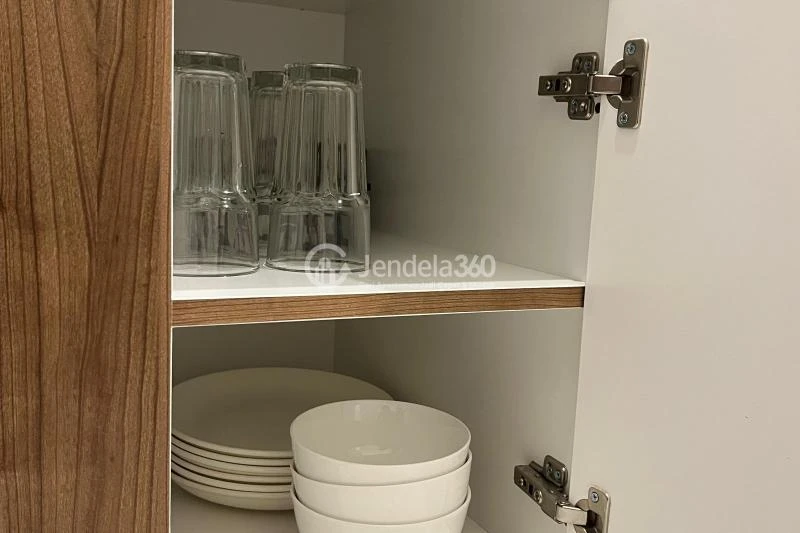 Kitchen Middle Floor 2BR Apartment with Hotel View at Grand Asia Afrika Residence