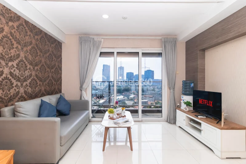 Living Room Maqna Residence 2BR Fully Furnished