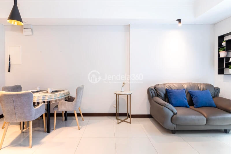 Living Room 2BR Casa Grande Apartment at Low Floor Swimming Pool View