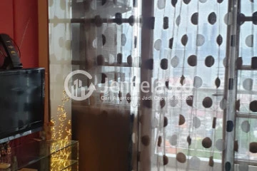 Living Room Decorative 2BR Apartment at Salemba Residence Tower A