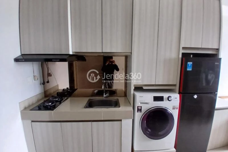 Kitchen Flawless 1BR Apartment Low Floor with  View at Vasanta Innopark Apartment
