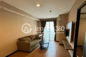 Living Room High Floor 2BR Apartment with City View at Great Western Resort