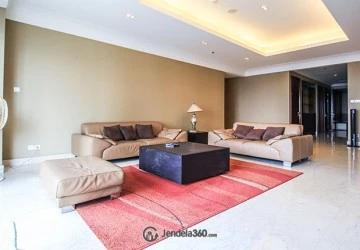 Living Room Relaxed 3BR Apartment at Pakubuwono Residence Tower Basswood