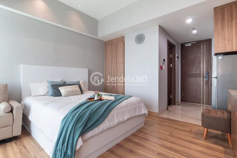 Bedroom Spacious Studio Apartment Near Universitas Pancasila at Southgate Residence