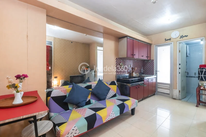 Living Room Cozy 2BR Apartment at Gading Nias Apartment Tower Dahlia