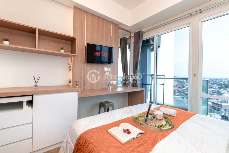 Bedroom Affordable Studio Apartment at Puri Mansion Tower Amethyst