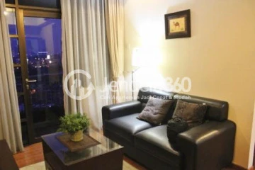 Living Room Low Floor 2BR Apartment with City View at Salemba Residence