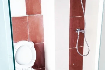 Bathroom Restful Studio Apartment at Saladdin Mansion Tower C