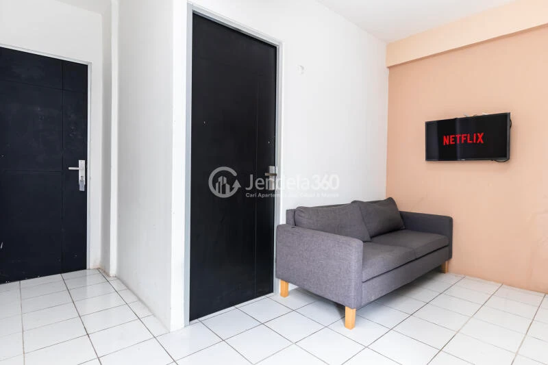 Living Room Tidy 2BR Apartment Low Floor with  View at Pancoran Riverside Apartment