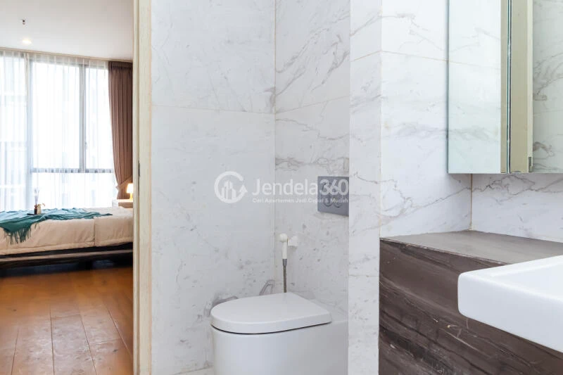 Bathroom 2 2BR Apartment with City View at Izzara Apartment