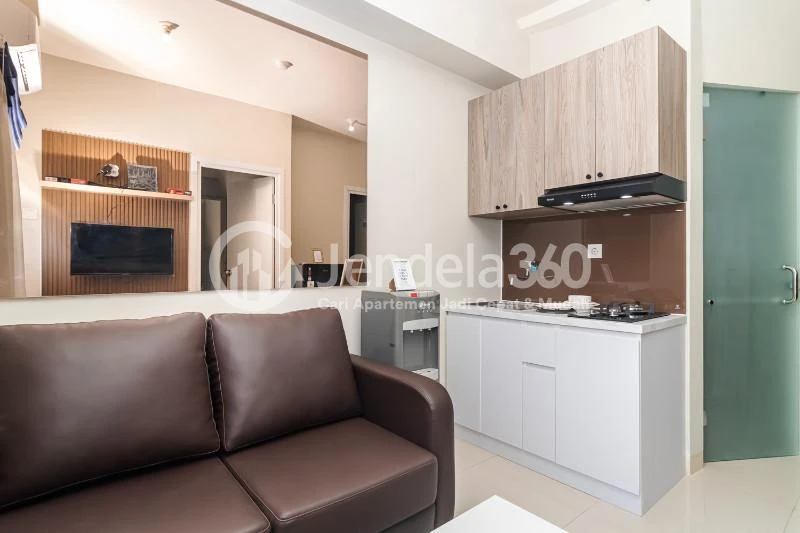 Living Room Decorative 2BR Apartment at Green Pramuka City Apartment Tower Nerine