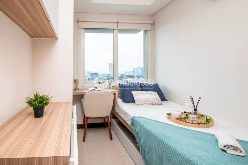 Bedroom 2 Elegant 2BR Apartment Low Floor with City View at Sky Terrace Apartment