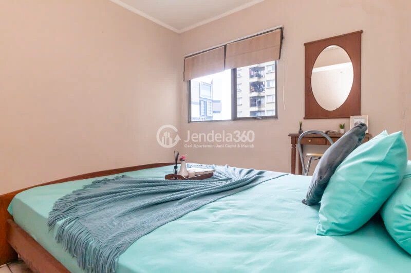 Bedroom 1 Low Floor 2BR Apartment with Swimming Pool View at Mediterania Boulevard Kemayoran