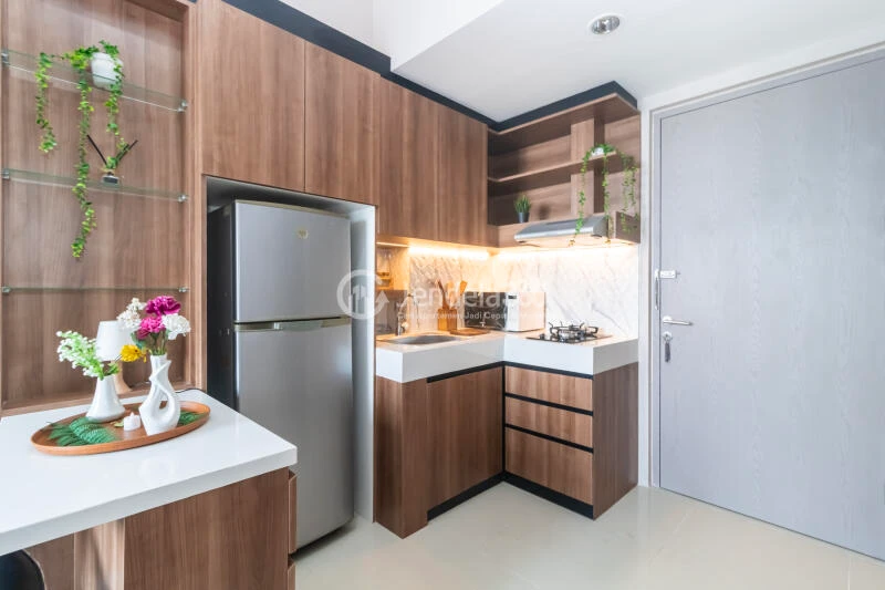 Kitchen Fancy 1BR Apartment at Vasanta Innopark Apartment Low Floor