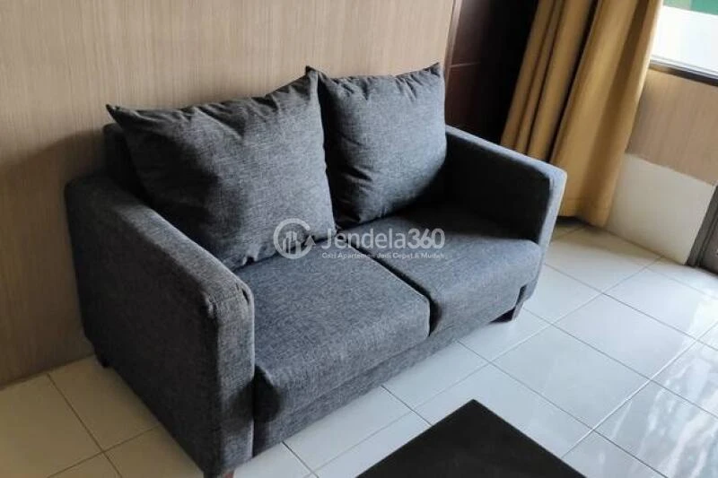 Living Room Restful 1BR Apartment at Salemba Residence Tower B