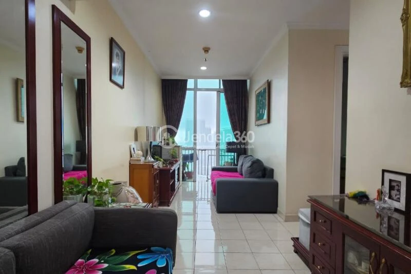 Living Room Low Floor 2BR Apartment with City View at Ambassador 2 Apartment