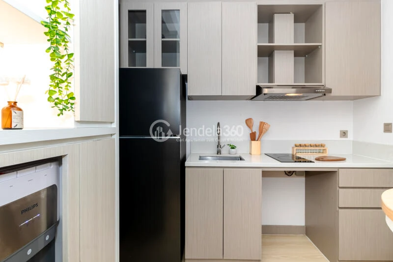 Kitchen Spacious 2BR Apartment Low Floor with City View at Fatmawati City Center Apartment