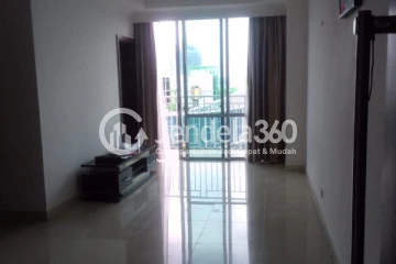 Living Room Cozy 2BR Apartment High Floor with City View at Kuningan City (Denpasar Residence)
