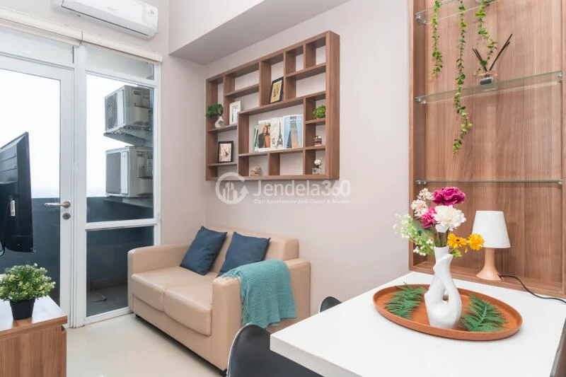 Living Room Fancy 1BR Apartment at Vasanta Innopark Apartment Low Floor