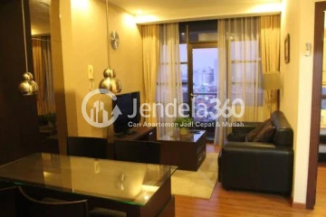 Living Room Low Floor 2BR Apartment with City View at Salemba Residence