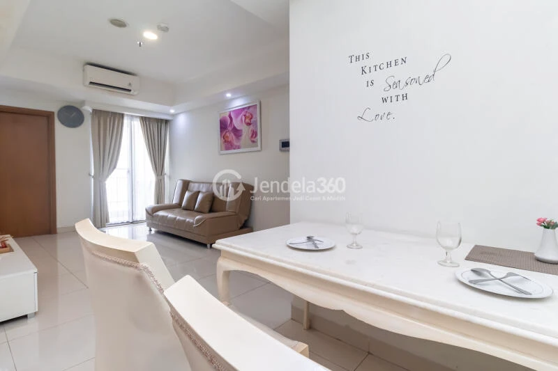 Dining Room High Floor 1BR Apartment with  View at The Mansion Kemayoran Jasmine