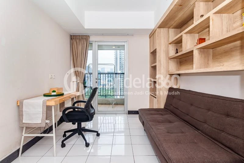 Living Room Fancy 2BR Apartment at The Wave Apartment Tower Coral